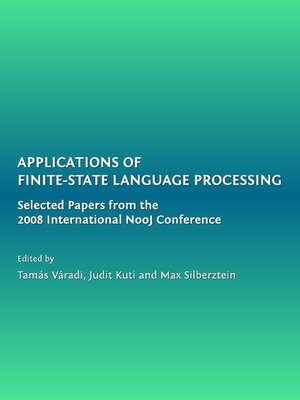 cover image of Applications of Finite-State Language Processing